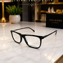 Load image into Gallery viewer, Black square eyeglasses with metal durable temples. Best Glasses for men.
