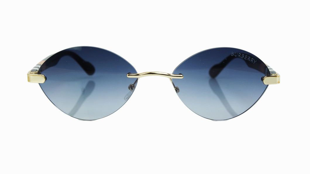 Oval rimless sunglasses